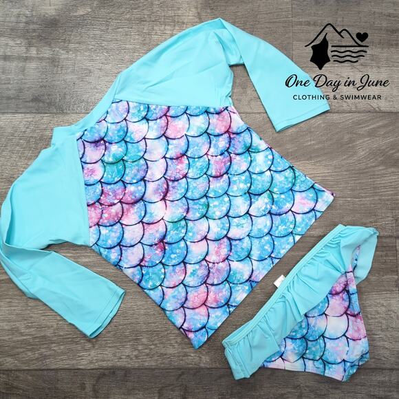 Amzbrly Long Sleeve Rashguard Bikini Swimsuit Size XL - Picture 2 of 2